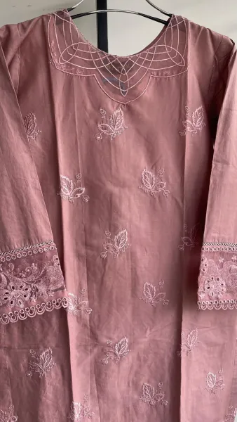 Pakistani Original Hayat's Stitched Cotton 2pcs_ Mauve